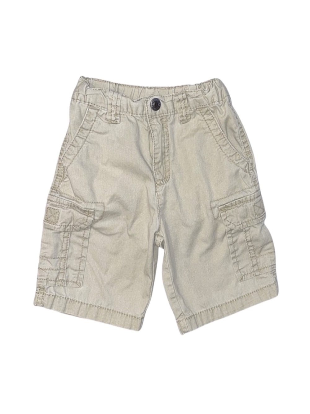 ARIZONA JEAN CO Baby Boy Khaki Cargo Shorts Adjustable Waist Size 18 Months